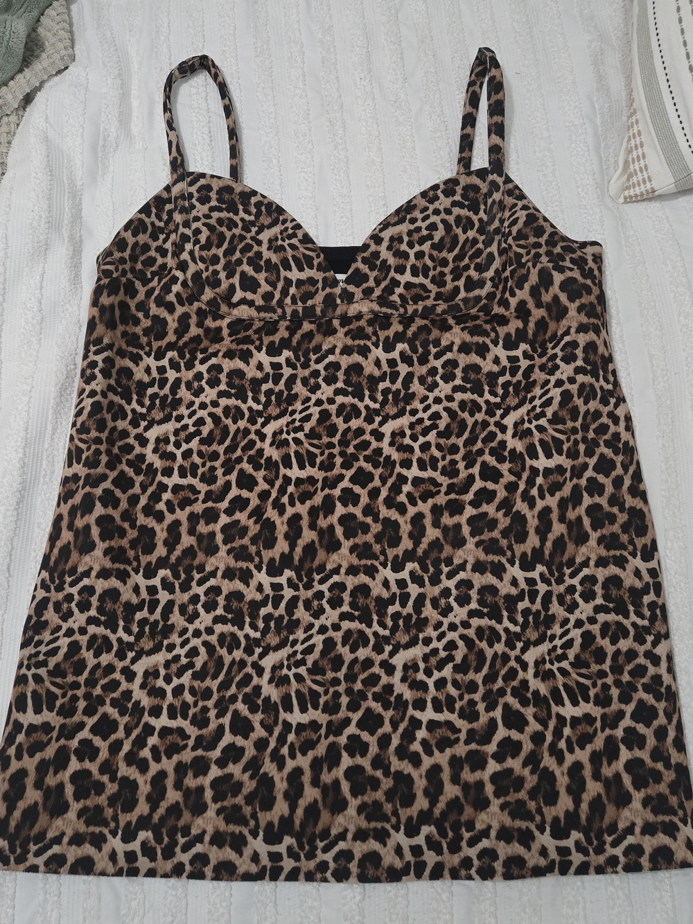 Anthropologie Leopard Print Mini Dress in Brown and Black